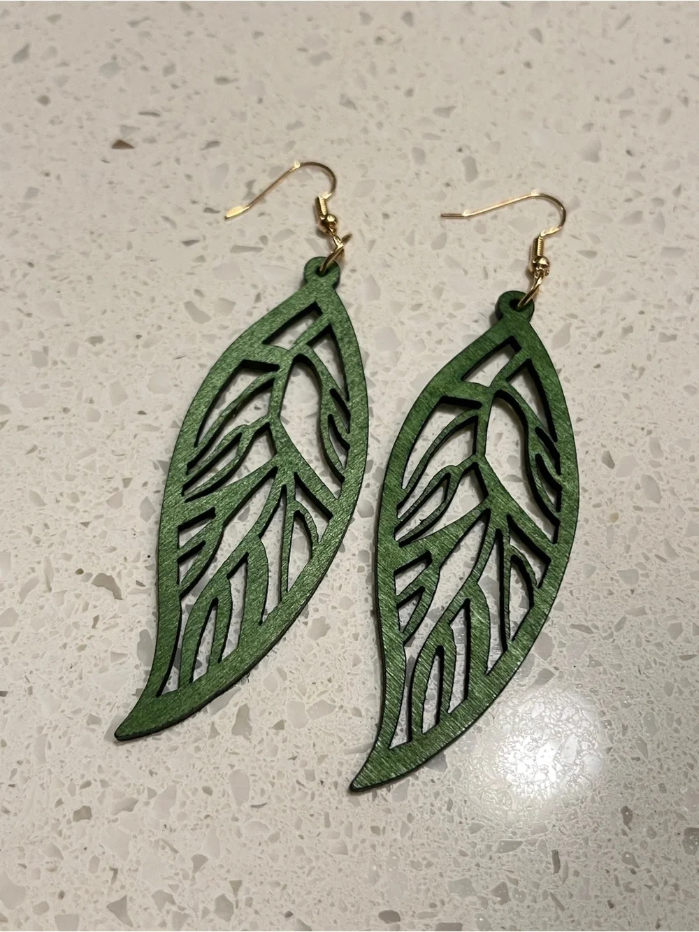 Hollow Out Leaf Drop Earrings